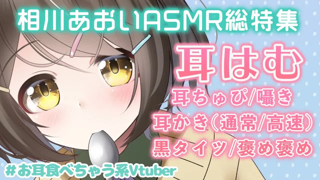 【ASMR総特集】あなたの好きな相川あおいが見つかる❤️耳はむ_耳ちゅぴ_囁き🍀耳かき(通常_高速)_黒タイツ_褒め褒め【安眠_睡眠導入】-HiVQLvE5les